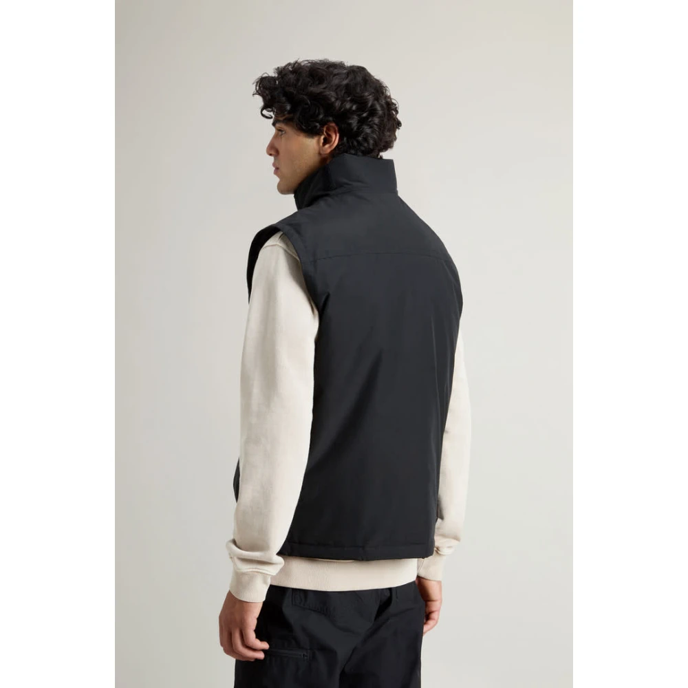 Woolrich Zwarte Ramar Vest voor Mannen Black Heren