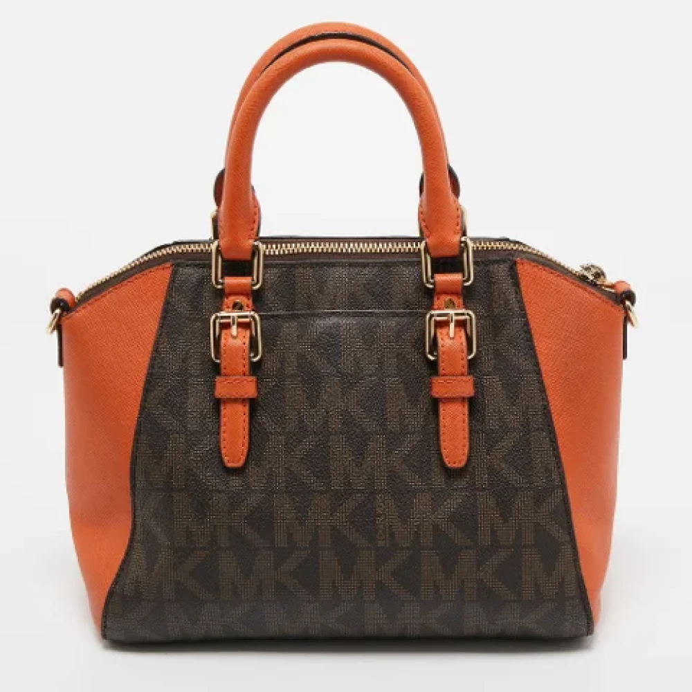 Michael Kors Pre-owned Coated canvas handbags Orange Dames