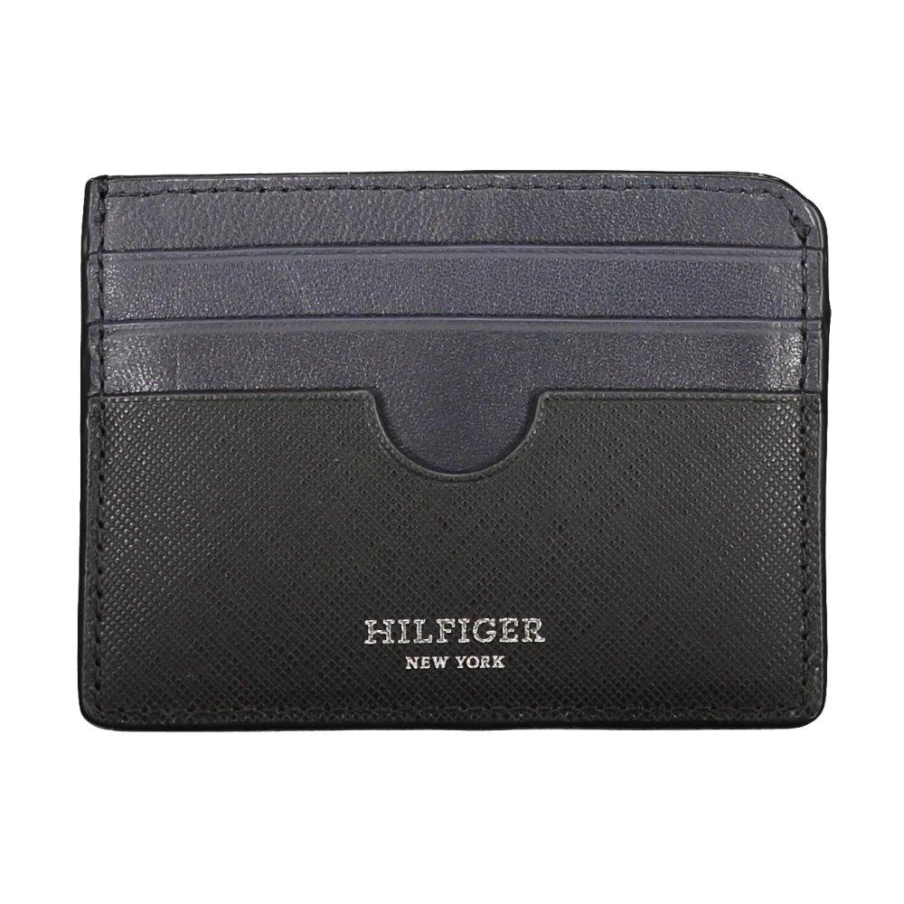 Tommy Hilfiger Heren Portemonnee Zwart Portacard Contrast Logo Black Heren