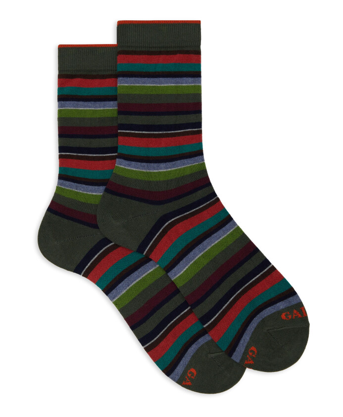 chaussettes-courtes-en-coton-vert-pour-hommes-avec-des-micro-rayures-multicolores