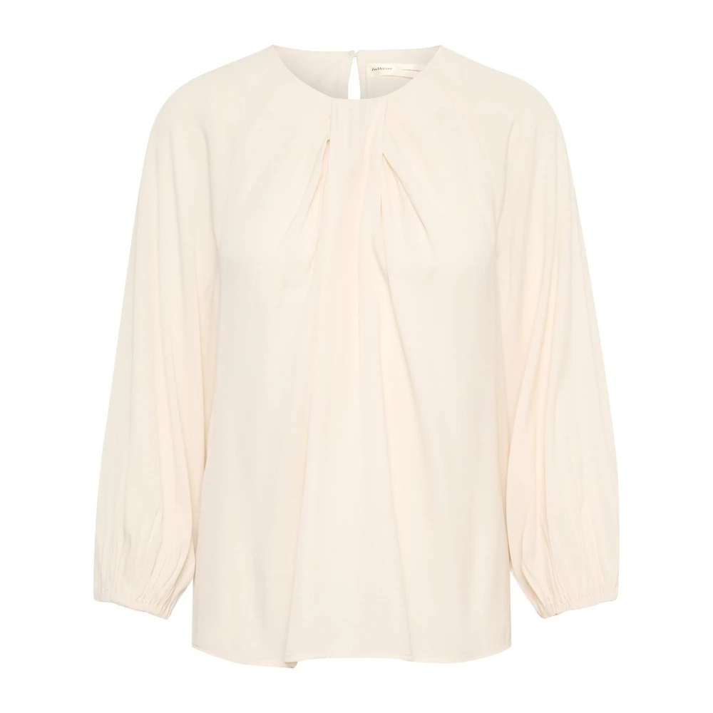 InWear Gedrapeerd Whisper White Blouse White Dames