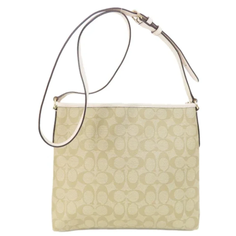 Coach Pre-owned Canvas shoulder-bags Beige Dames