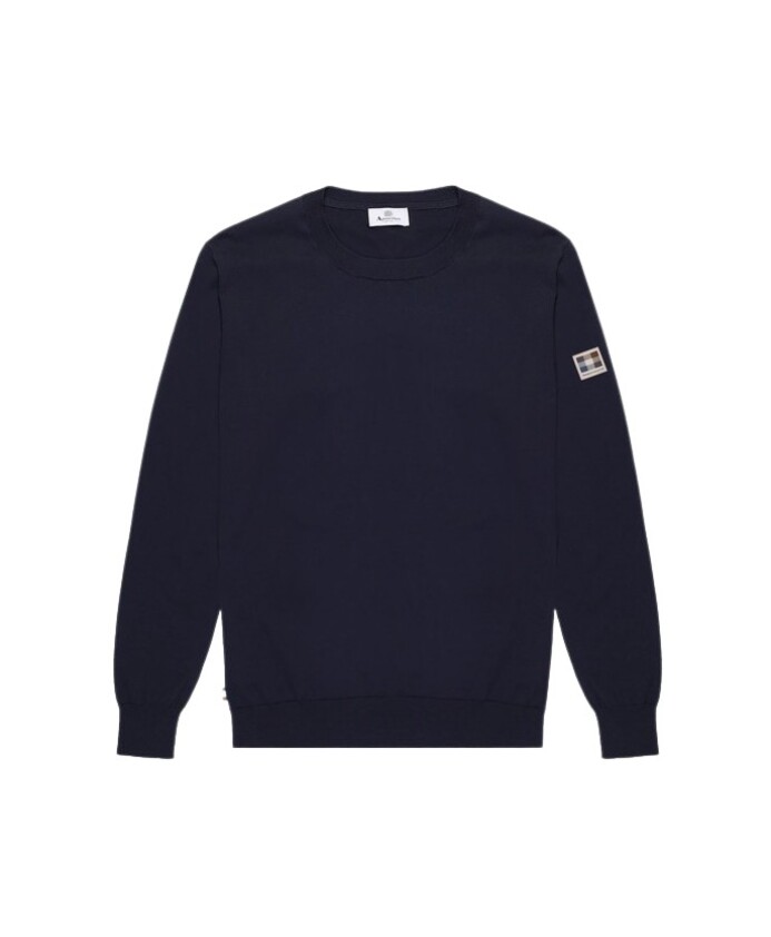 pull-en-coton-regular-fit-a-cotes