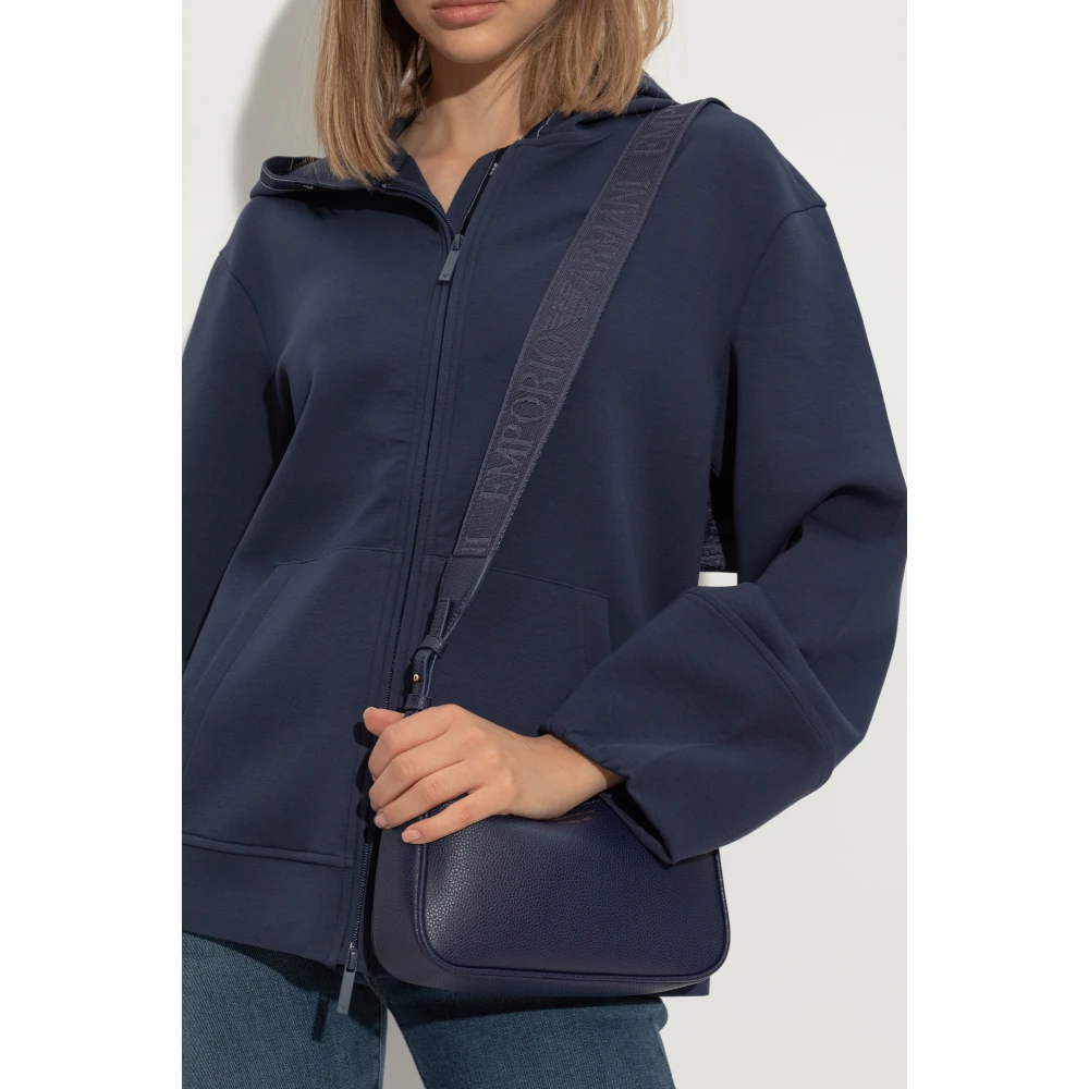 Emporio Armani Schoudertas met bedrukt logo Blue Dames