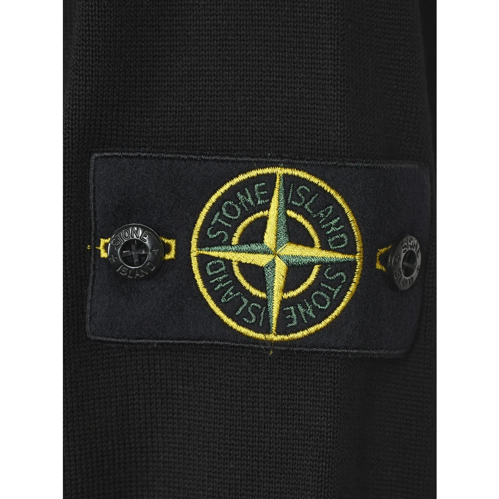 Stone Island Zwarte Truien voor Mannen Black Heren