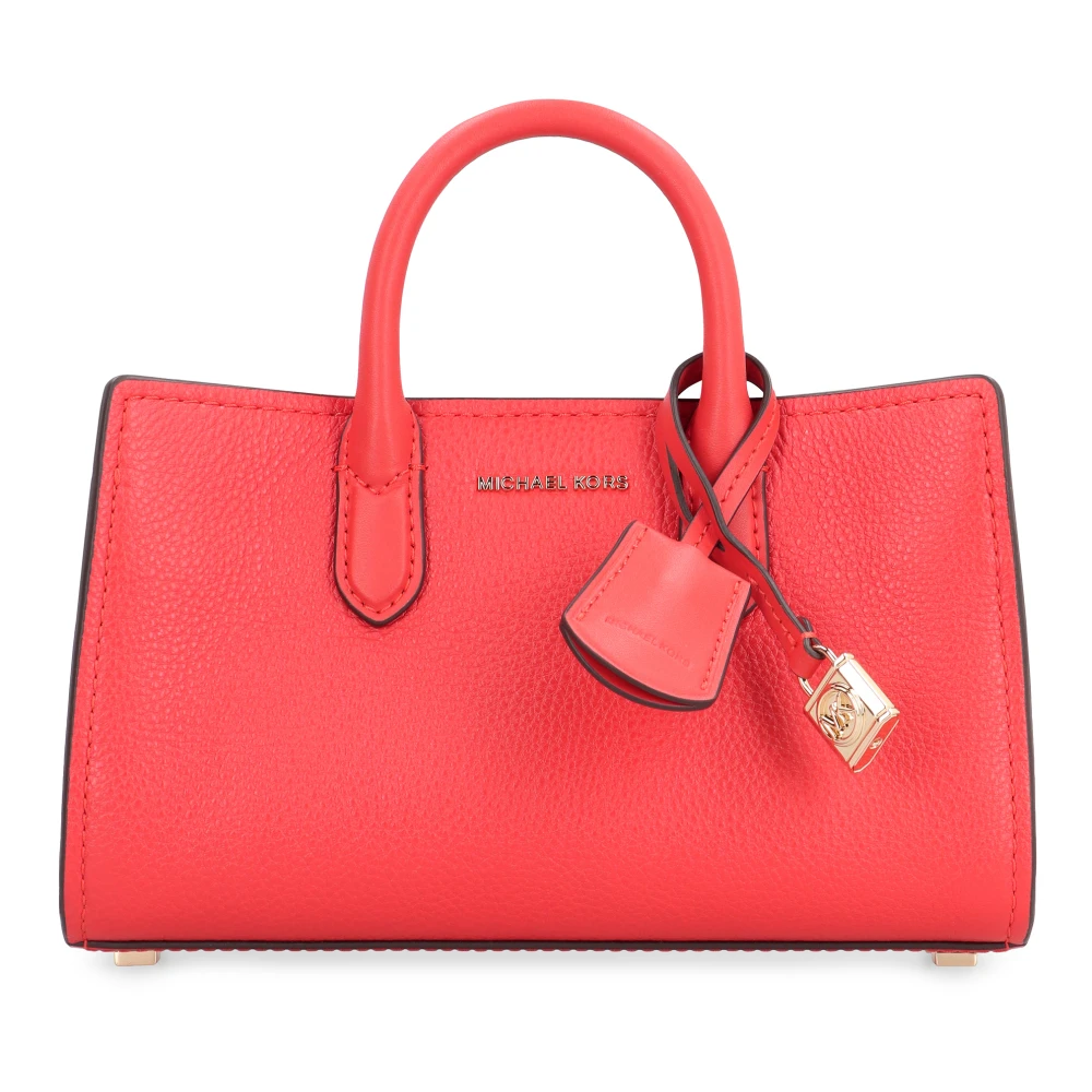 Michael Kors Schoudertas van gekorreld leer met slot Red Dames