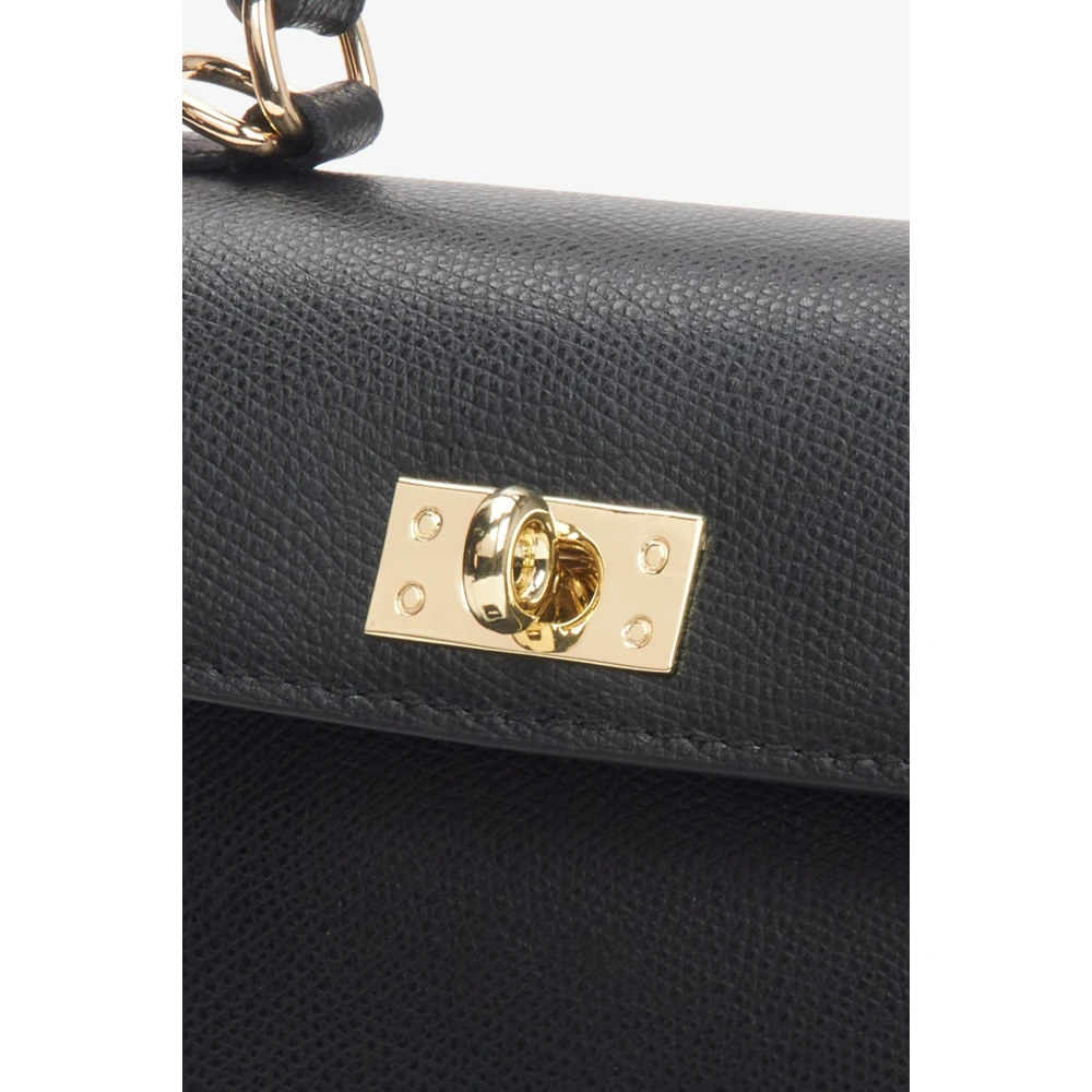 Estro Zwarte Satchel Handtas voor vrouwen gemaakt van Premium Italiaans Echt Leer Black Dames