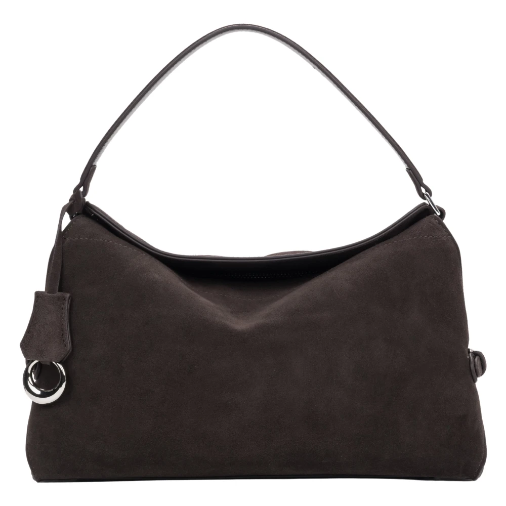 Estro Women's Brown Shoulder Bags, One Size, Velour Shoulder Bag