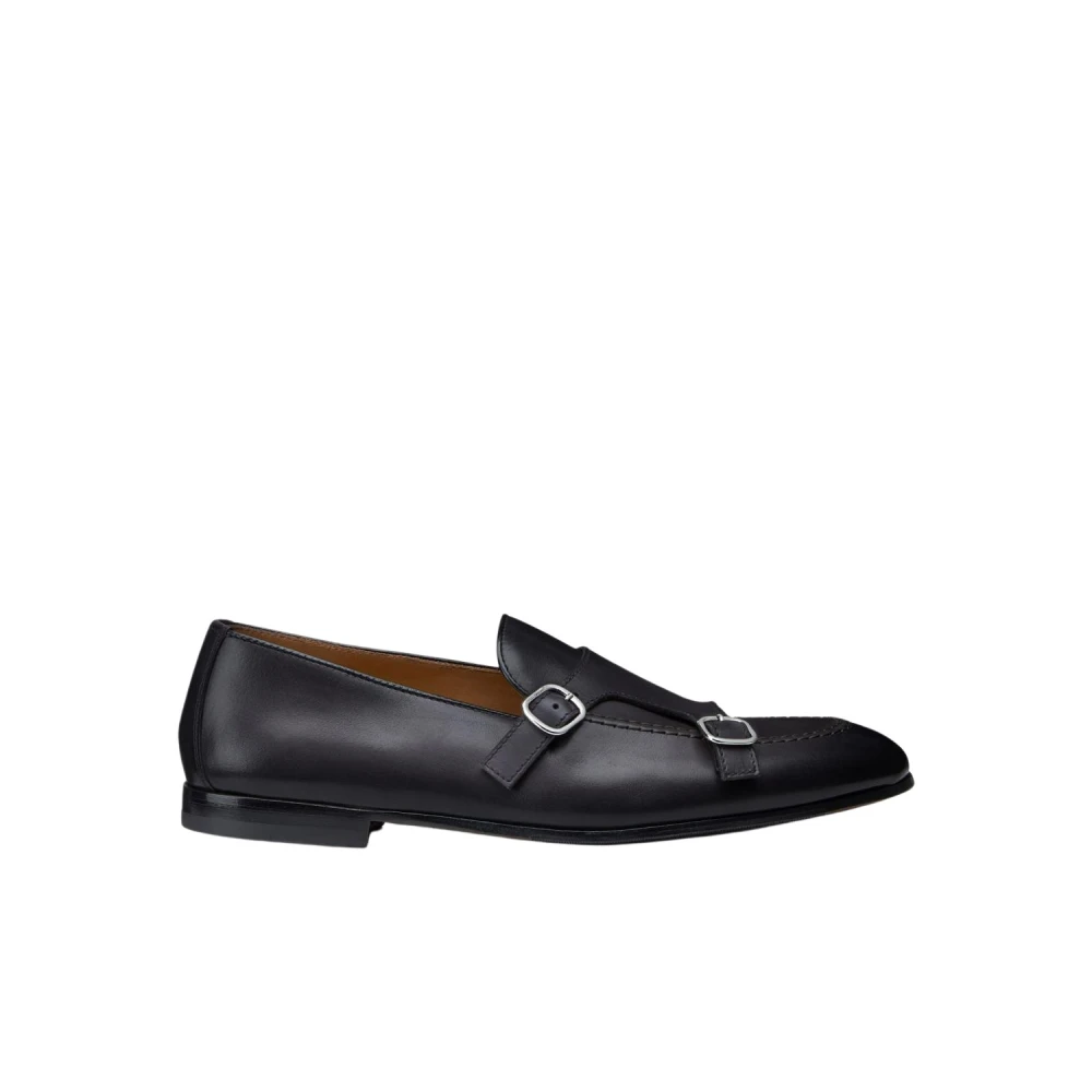 Doucal's Black Loafers, Male, 7 Uk, Double Buckle Loafer