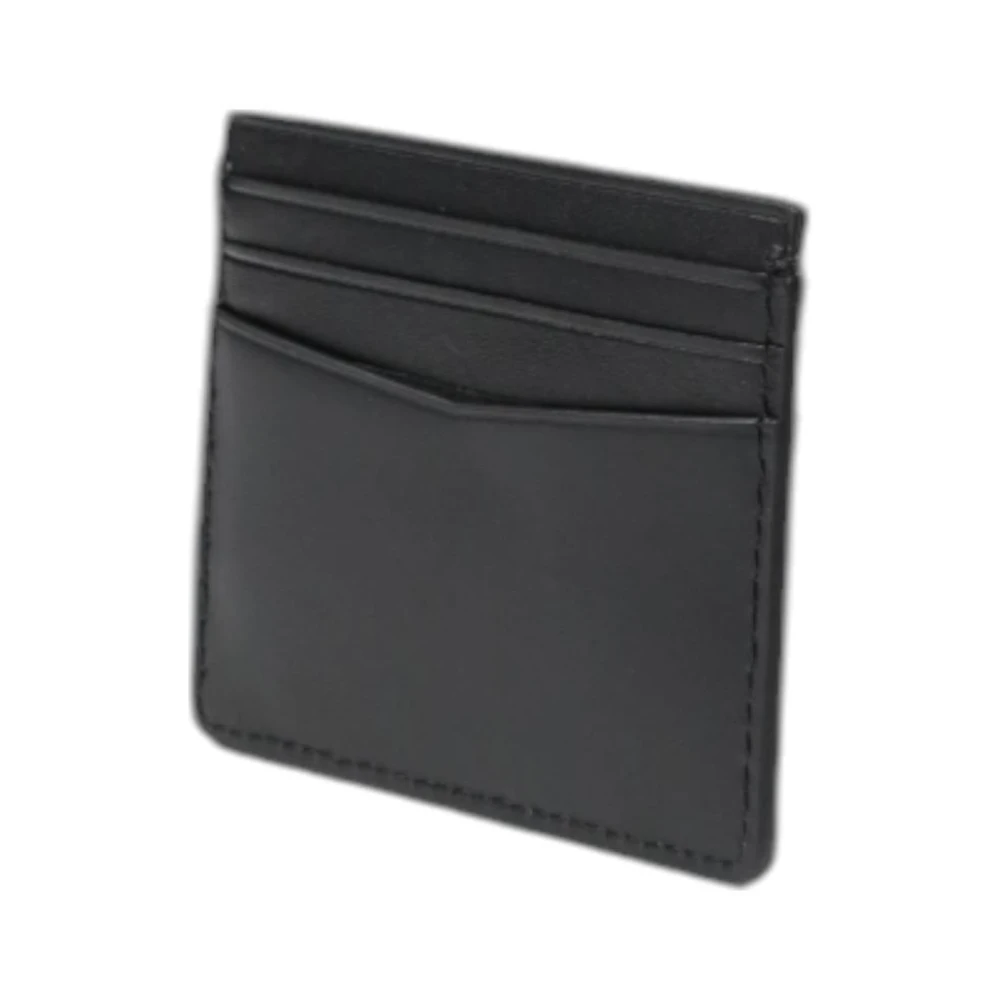 Calvin Klein Jeans Zwarte Leren Kaarthouder Portemonnee Black Heren