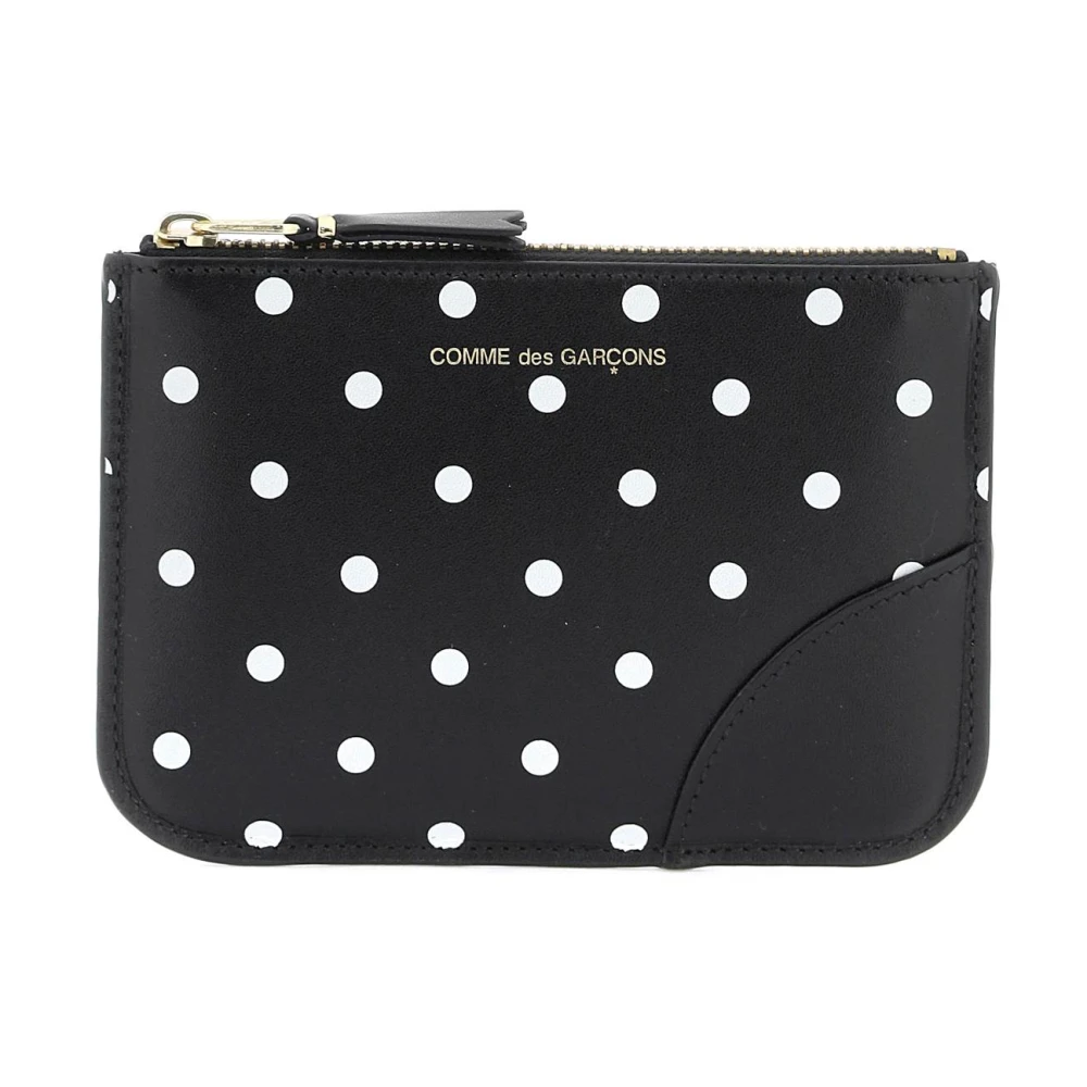 Comme des Garçons Leren Pochet met Polka Dot Patroon Black Dames