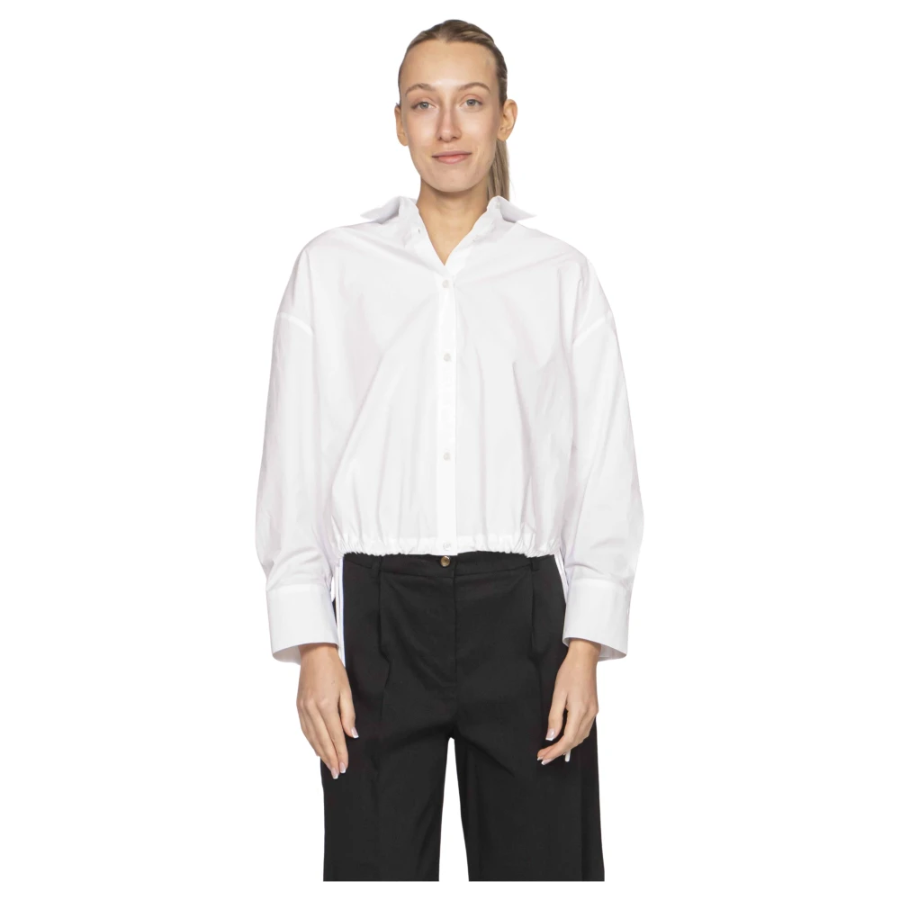 Pinko Vrouw Wit Overhemden Dames, S, Katoen, Camicia Cammie