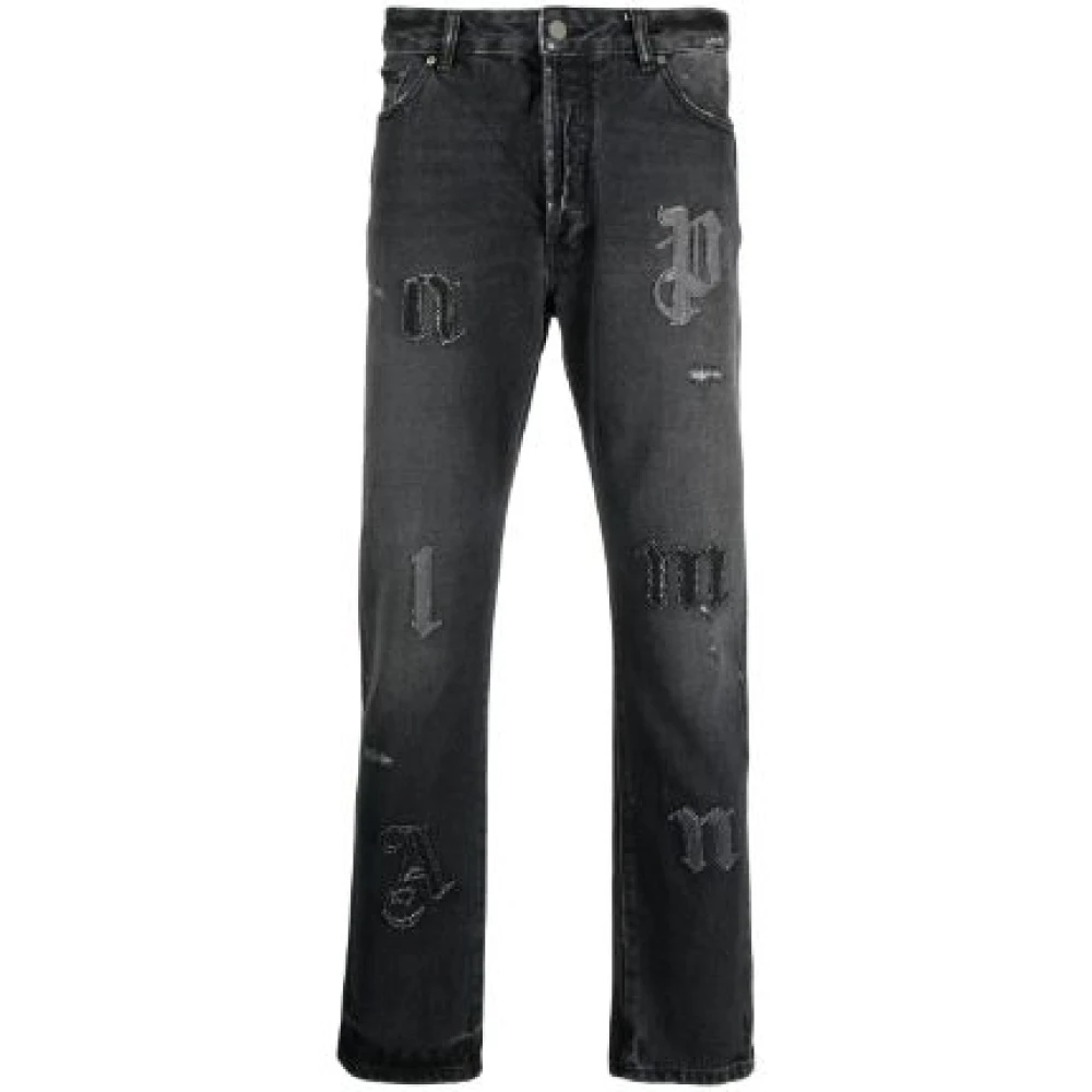 Palm Angels Klassieke Denim Jeans voor dagelijks gebruik Black Heren