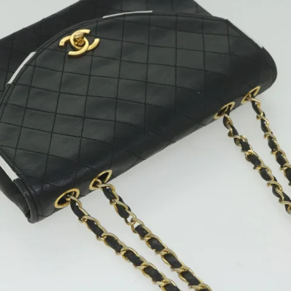 Chanel Vintage Pre-owned Leather shoulder-bags Black Dames