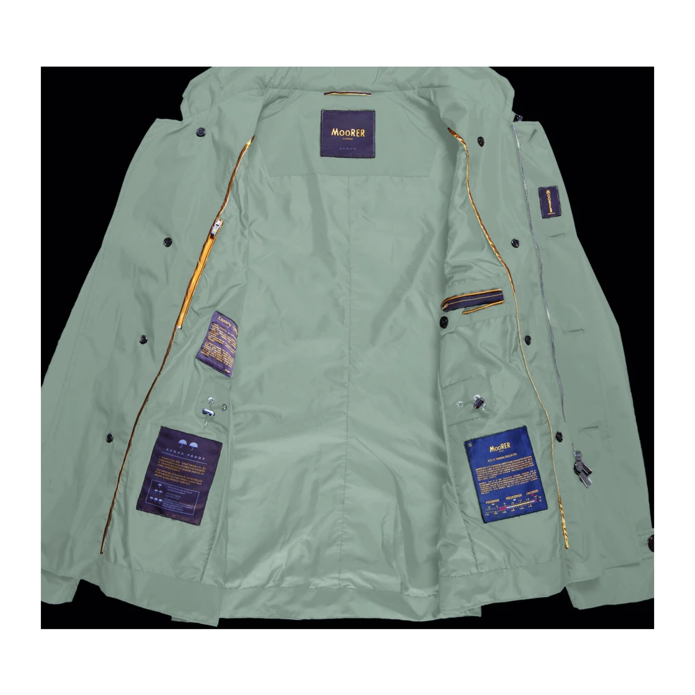 Moorer Iridescent Double-Breasted Sporty Jacket White Heren