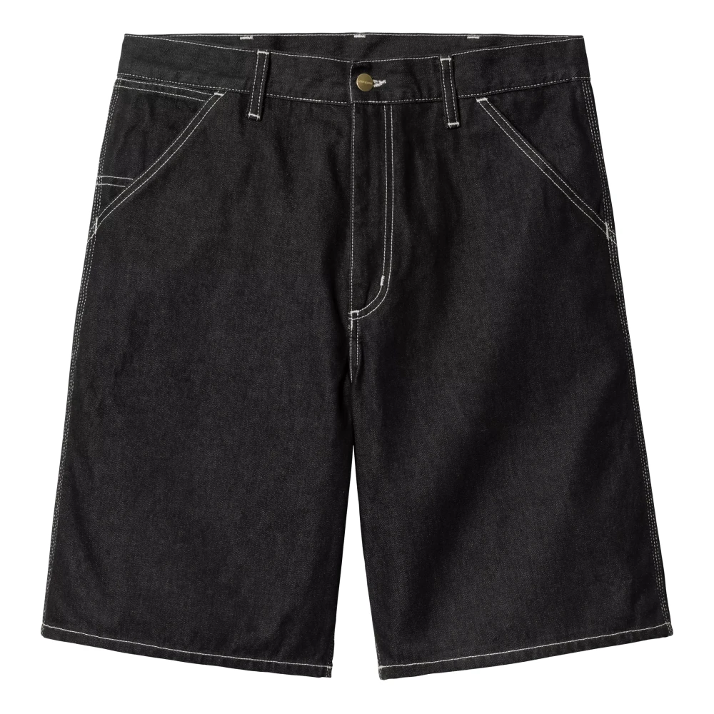 Carhartt Wip Men's Black Denim Shorts, W29, Simple Short