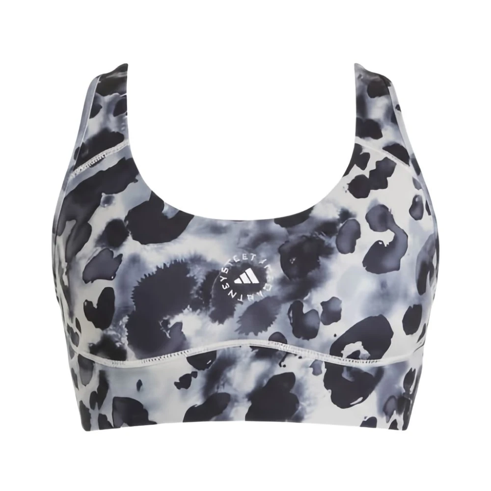 Adidas By Stella Mccartney Women's Blue Round Neck Racer Back Sport Bra - Sports Bras - S - Sport