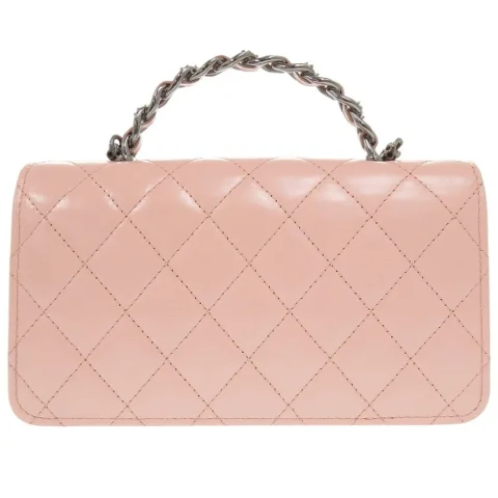 Chanel Vintage Pre-owned Leather handbags Pink Dames