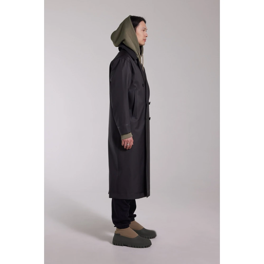 Stutterheim Waterdichte Dubbelrijige Overjas Black Heren