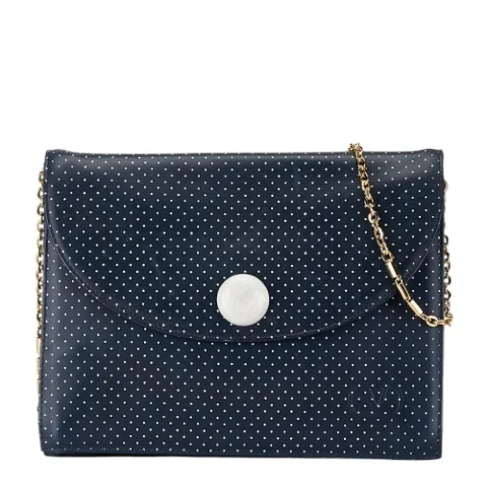 Valentino Vintage Pre-owned Leather shoulder-bags Blue Dames