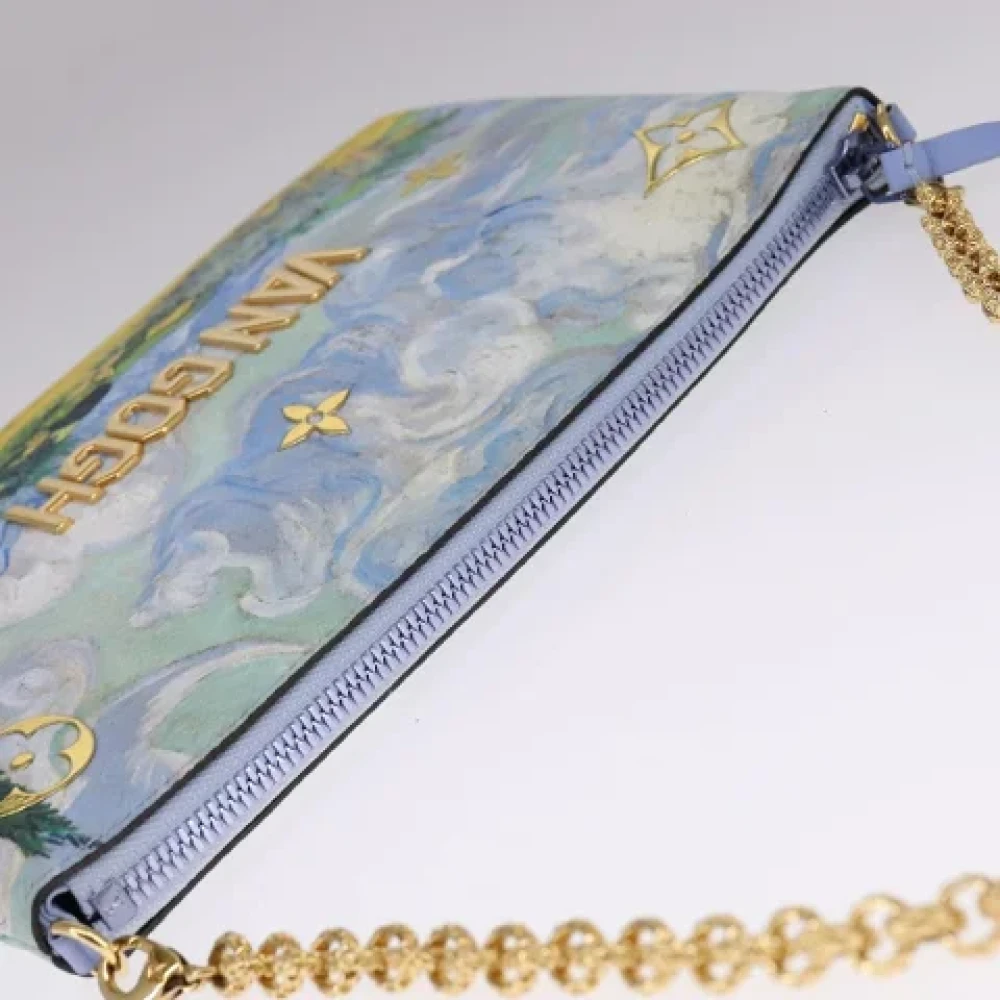 Louis Vuitton Vintage Pre-owned Leather pouches Blue Dames