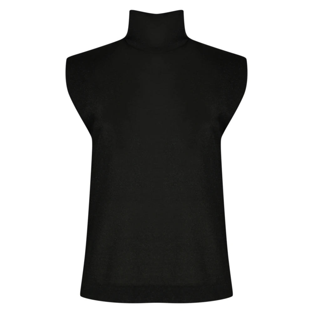 Lurex Jersey High Neck Top