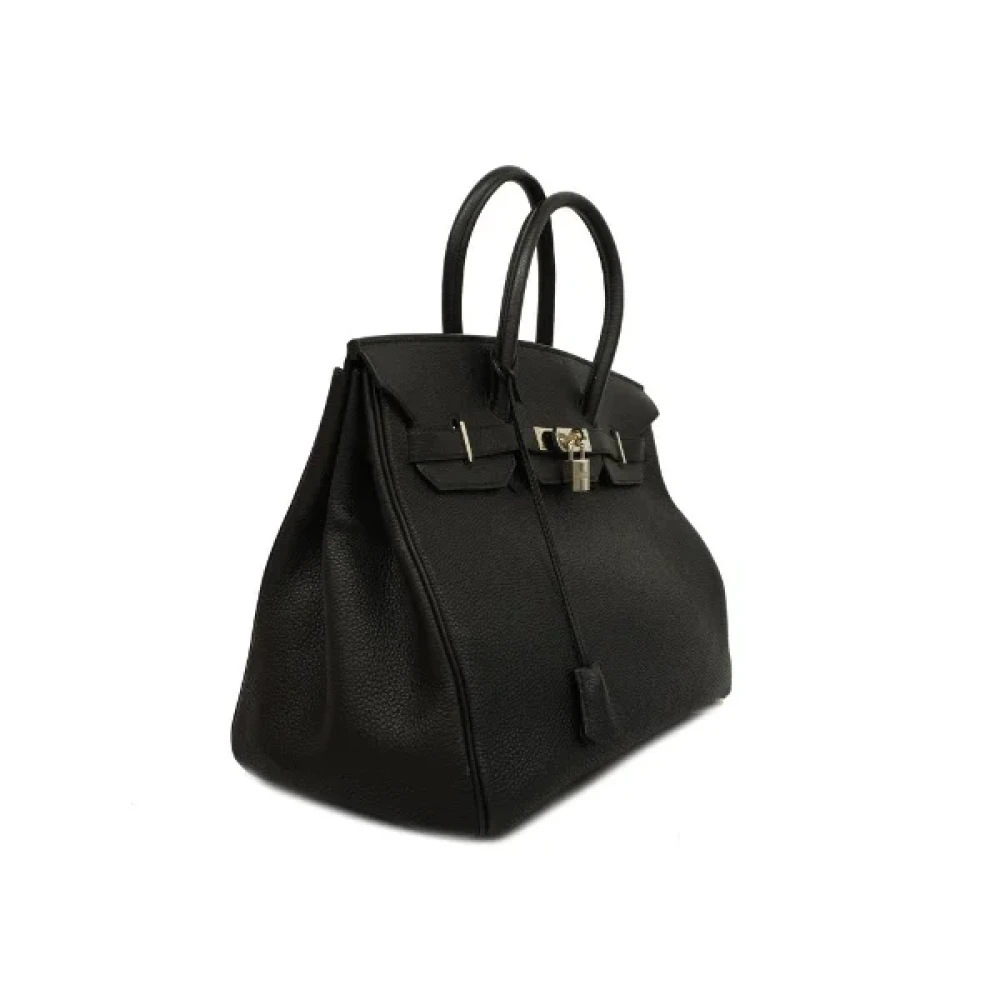 Hermès Vintage Pre-owned Leather handbags Black Dames