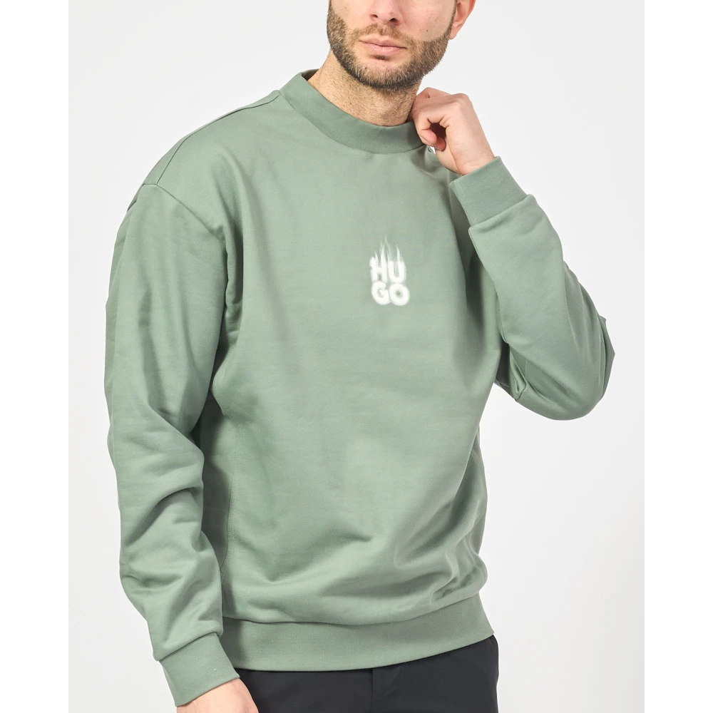 Hugo Boss Groene trui met logoprint Green Heren