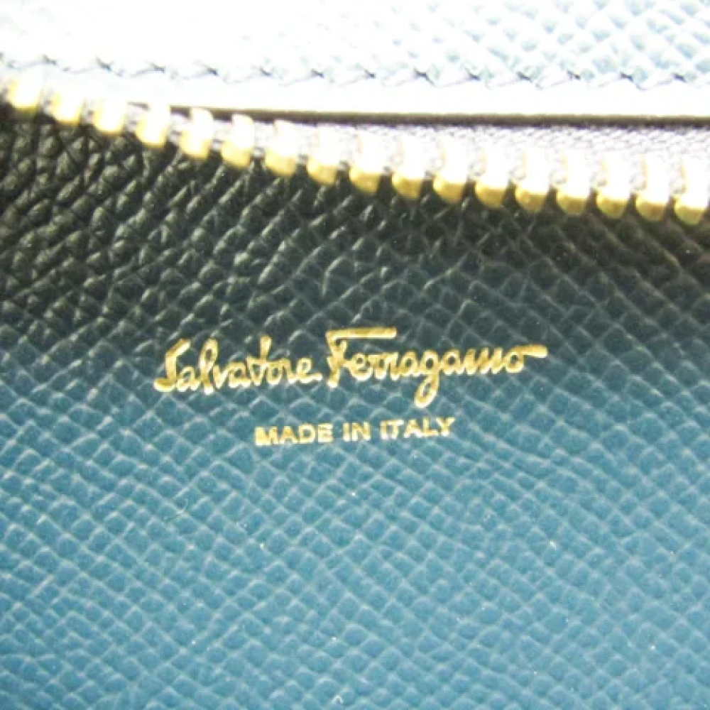 Salvatore Ferragamo Pre-owned Leather totes Blue Dames