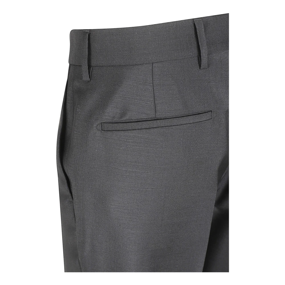 Prada Klassieke wollen broek Gray Heren