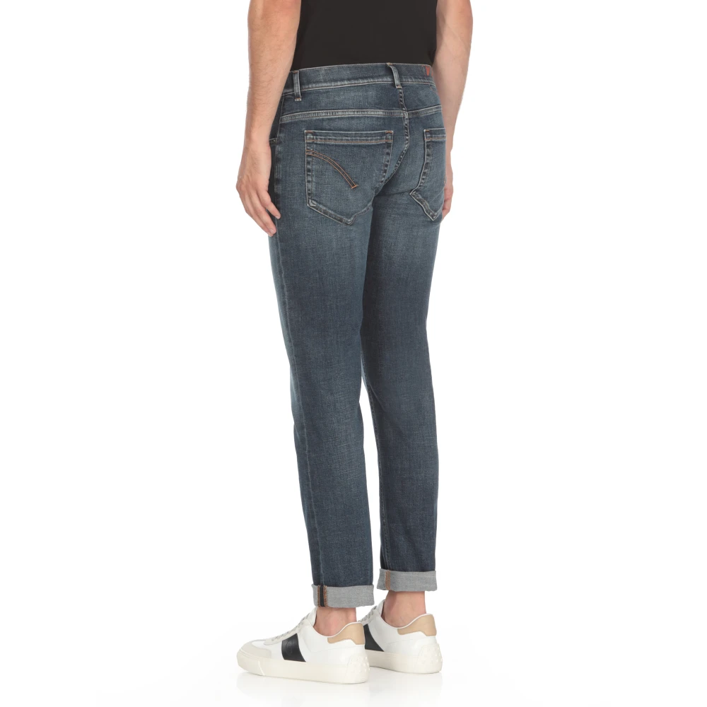 Dondup Blauwe Katoenen Jeans voor Mannen Blue Heren