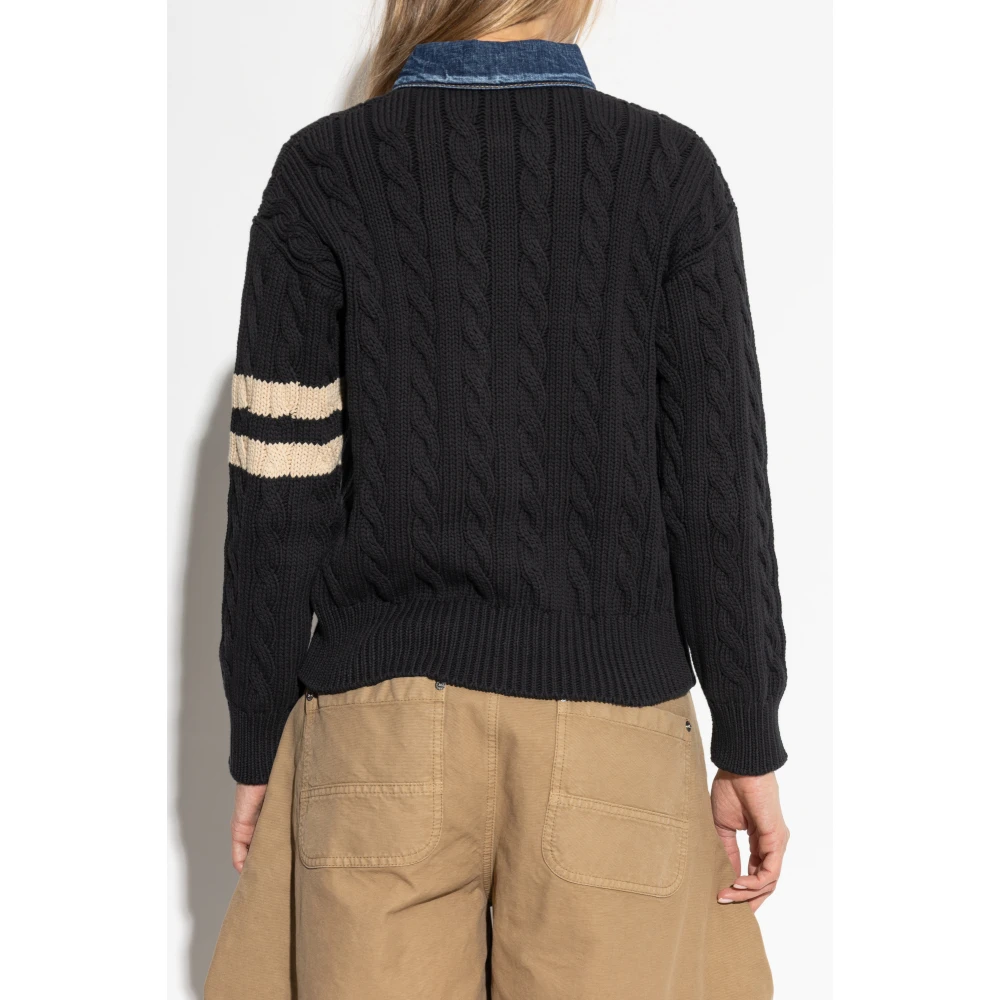Dsquared2 Cardigan met denim inzetstukken Blue Dames
