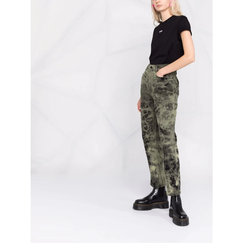 Msgm Basis Katoenen T-Shirt Black Dames