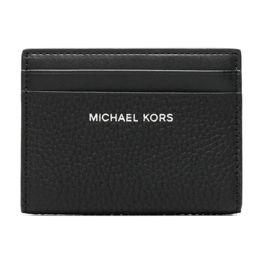 Michael Kors Hudson Pebbled Leather Bifold Wallet Black Heren