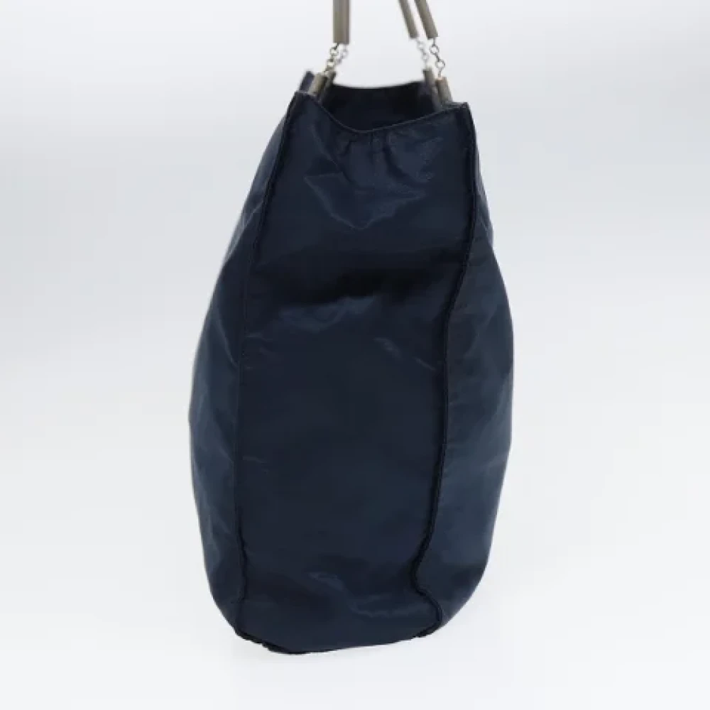 Prada Vintage Pre-owned Nylon handbags Blue Dames