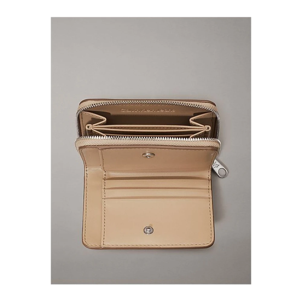 Calvin Klein Kleine Portemonnee Beige Collage Model Beige Dames