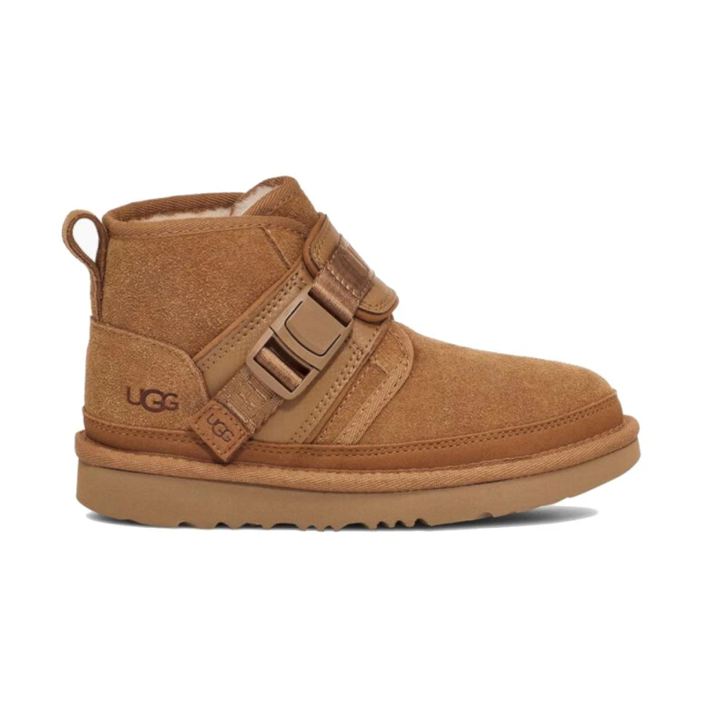 Ugg Brown Neumel Snapback Boots - Male - Kids Boots - 33 1/2 Eu - Kids