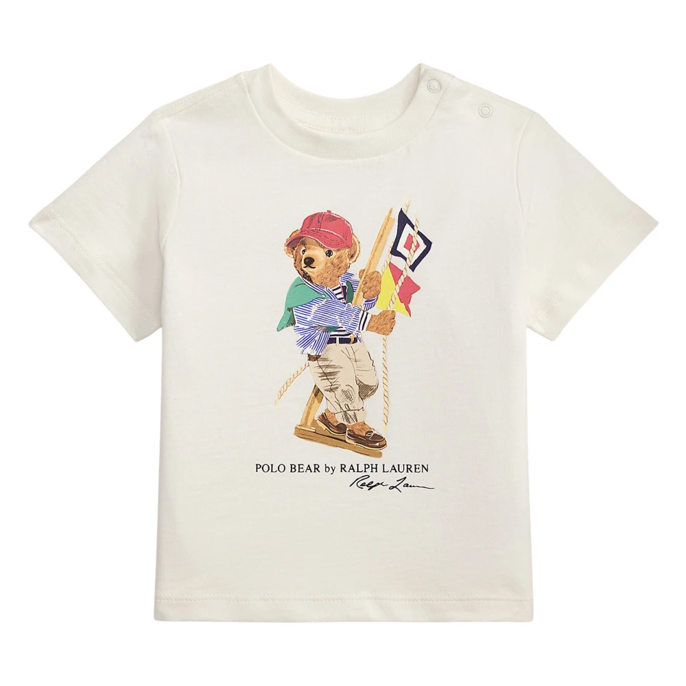 Ralph Lauren Boys White Polo Bear Cotton Jersey Tee