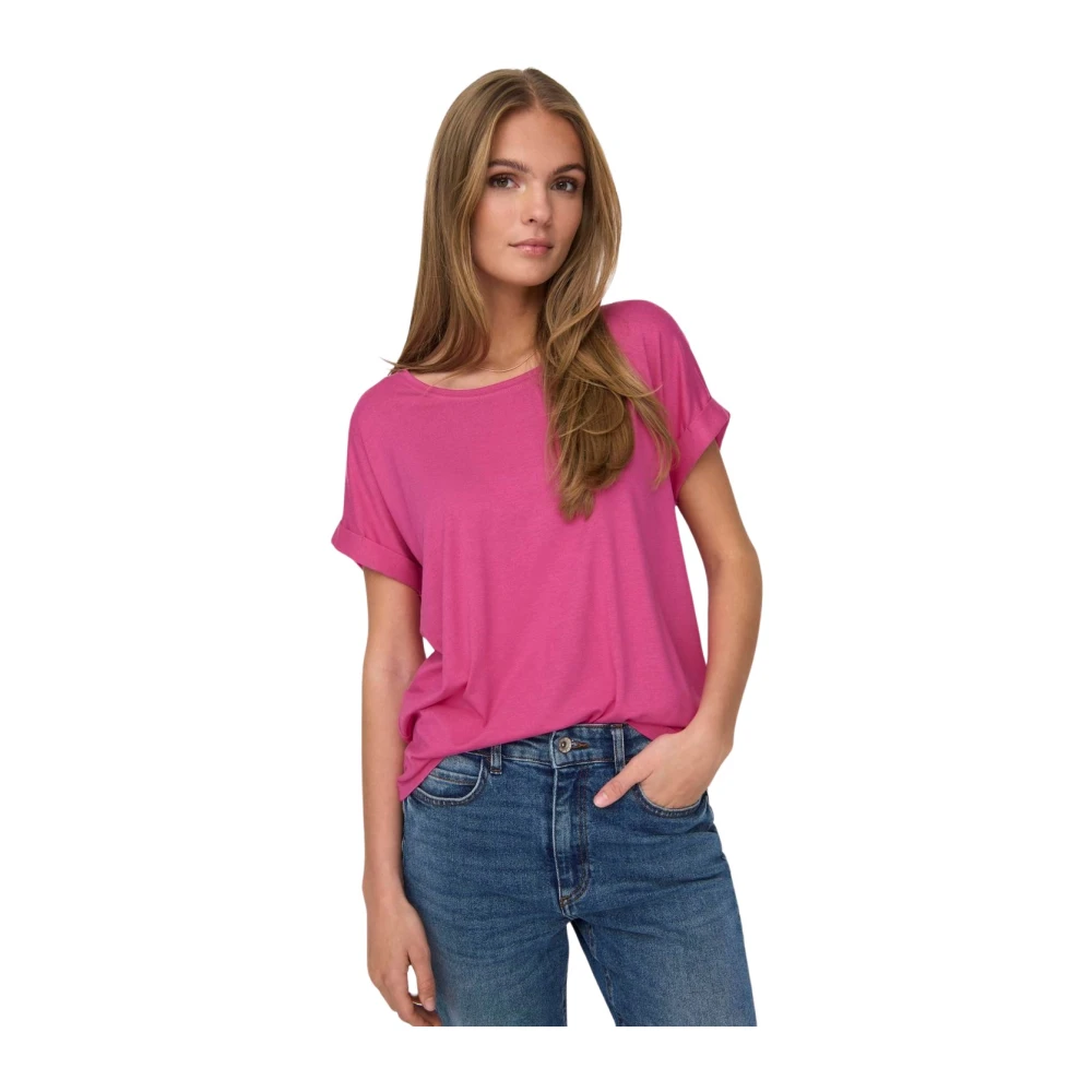 Only Moster Short Sleeves O-Neck Top Pink Dames