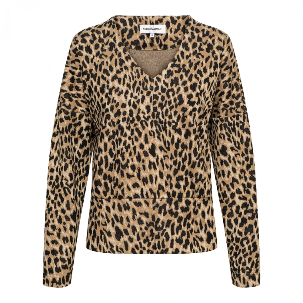 &Co Woman Moulante Longue Manche Haut Brown Dames