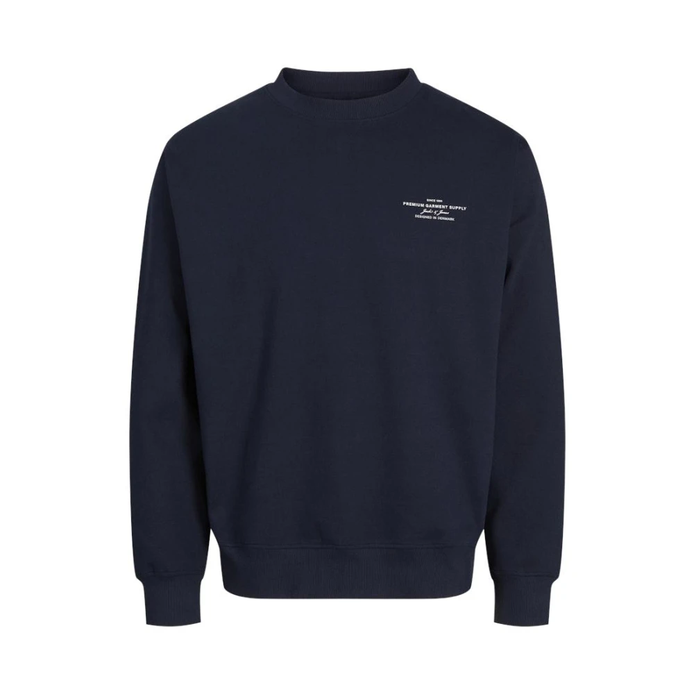 Jack & jones Nacht Hemel Sweatshirt Ronde Hals Blue Heren