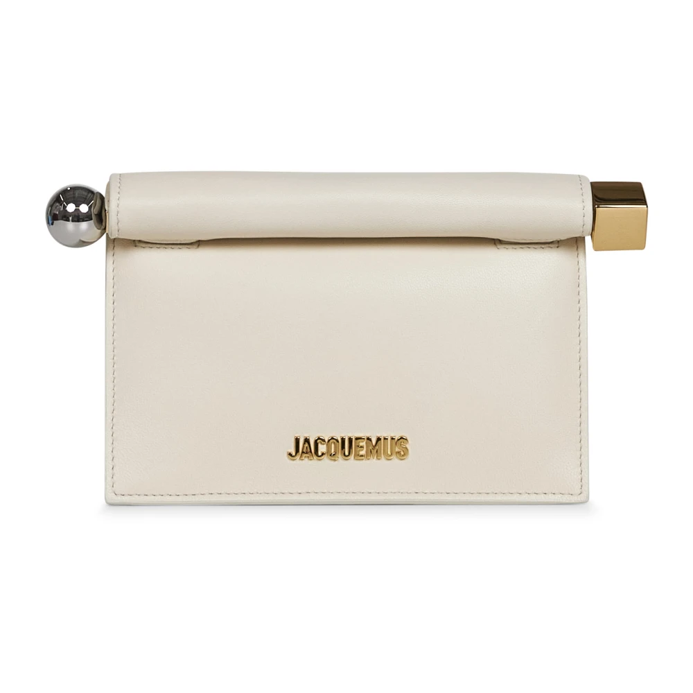 Jacquemus Women's Beige Small Rond Carré Clutch