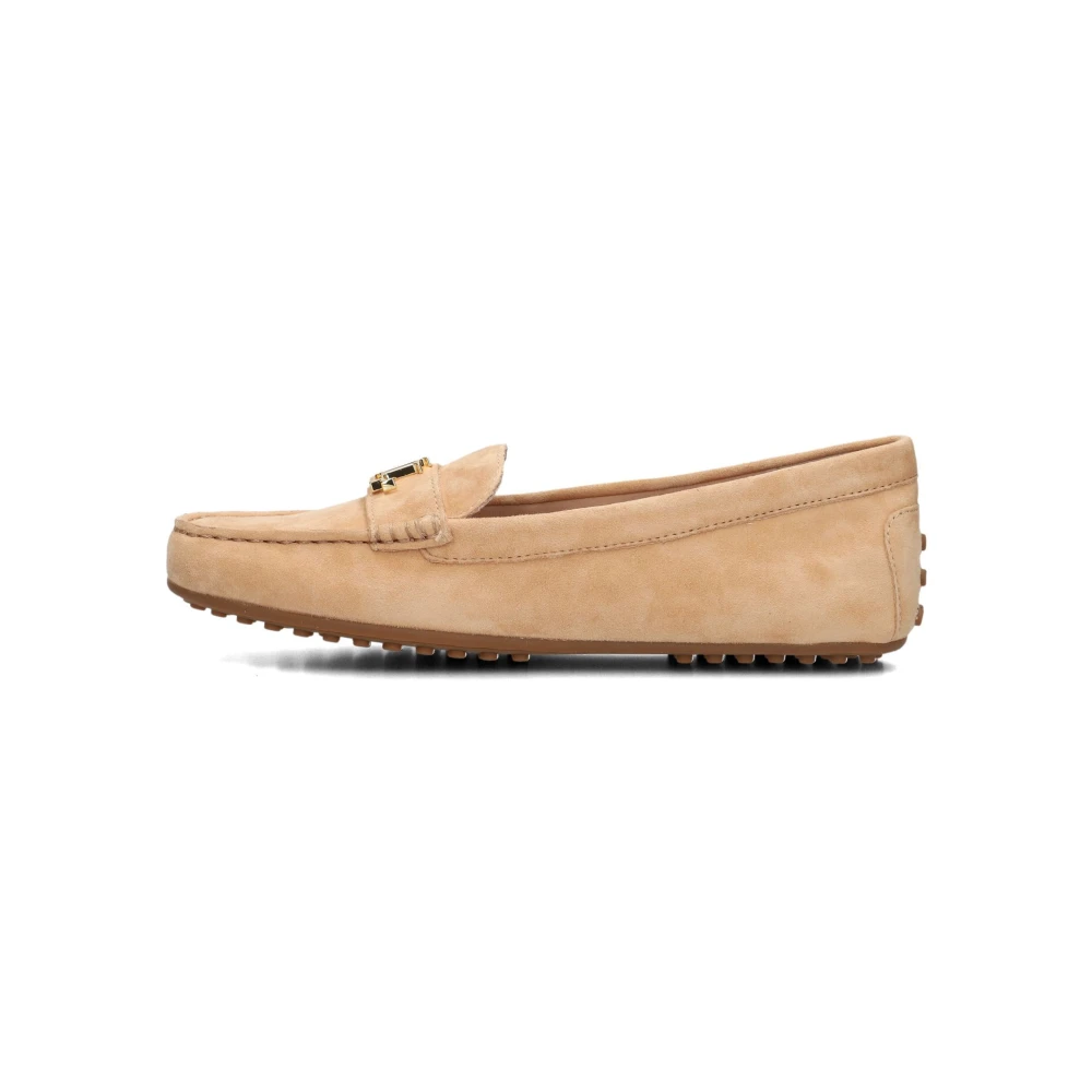 Ralph Lauren Women's Beige Loafers, 5 Uk, Barnsbury Flats Casual Loafers
