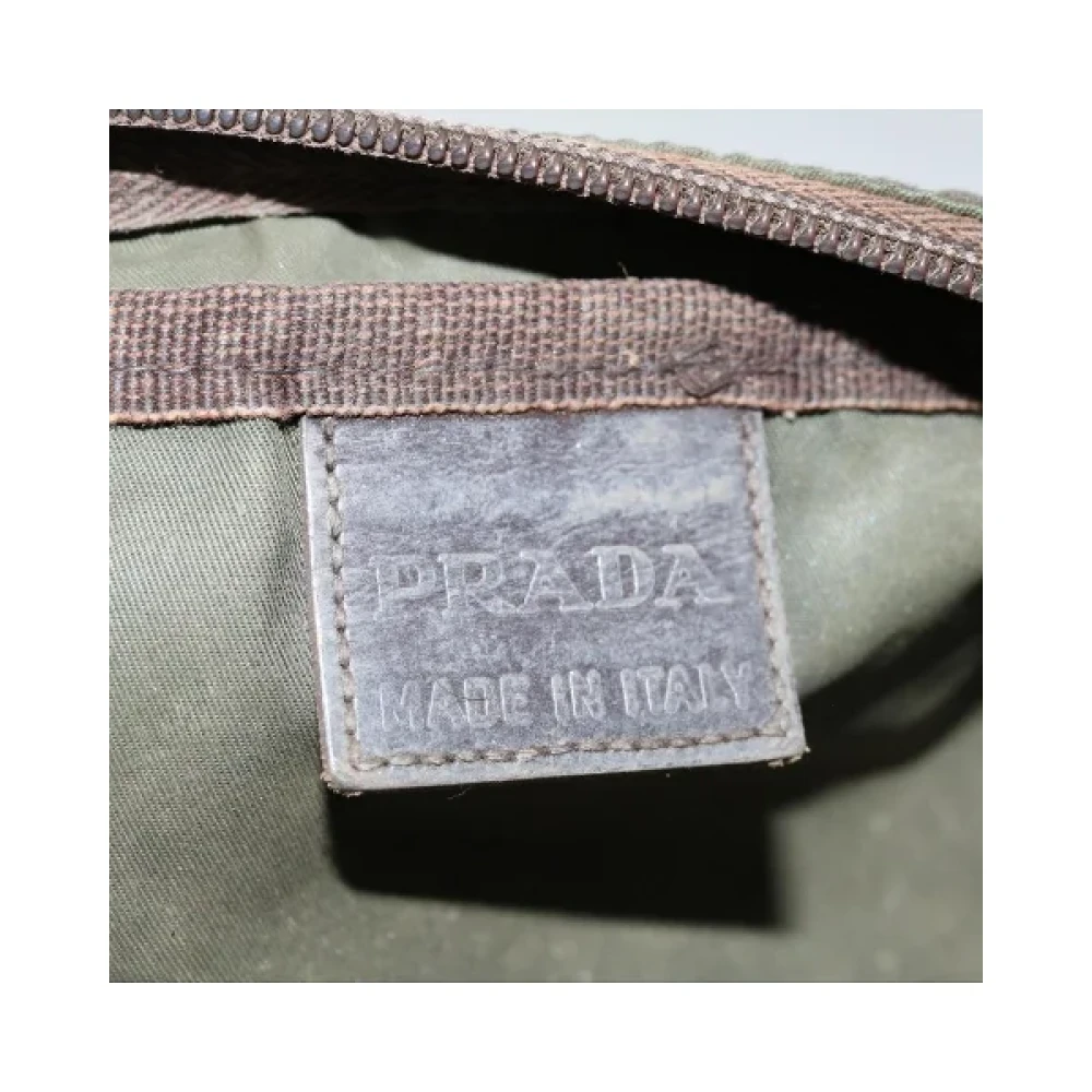Prada Vintage Pre-owned Nylon prada-bags Green Dames
