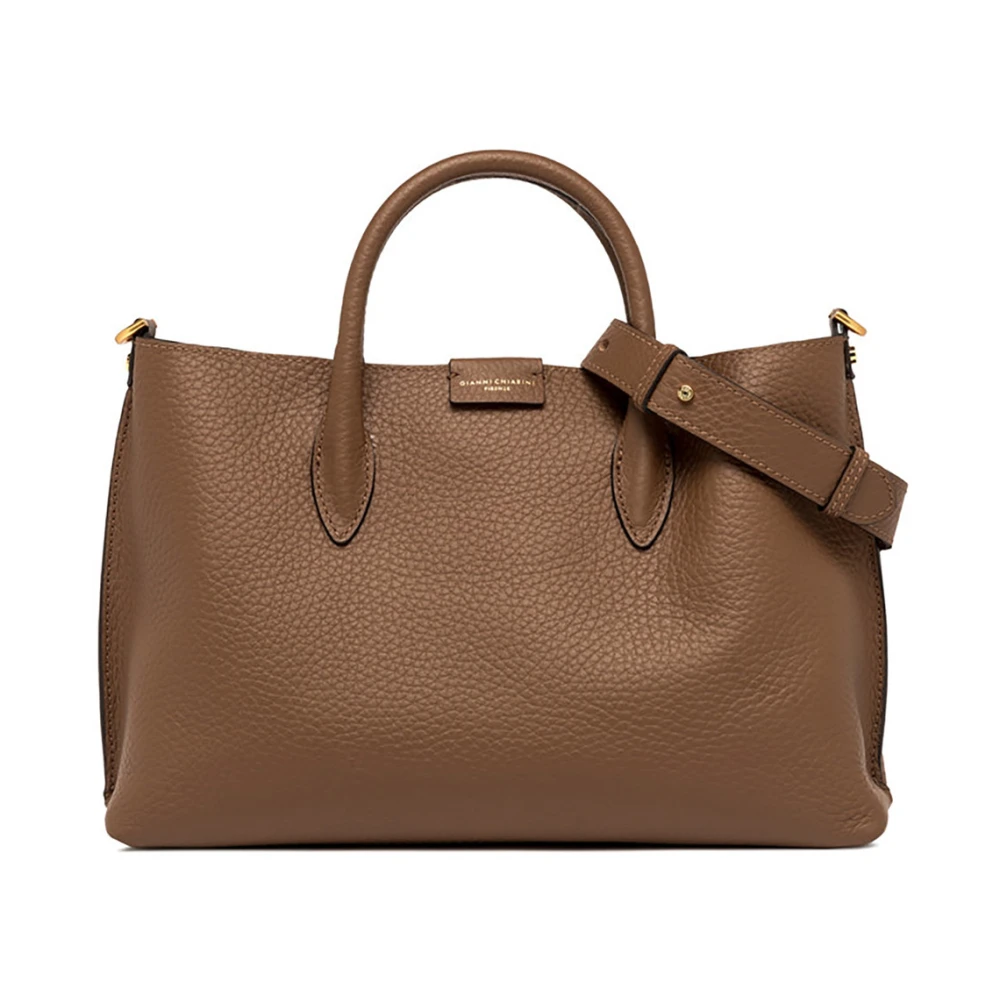 Gianni Chiarini Bruine Leren Schoudertas Brown Dames