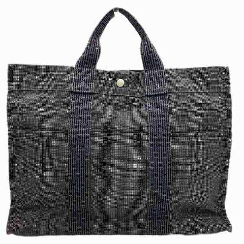 Hermès Vintage Pre-owned Canvas handbags Gray Dames