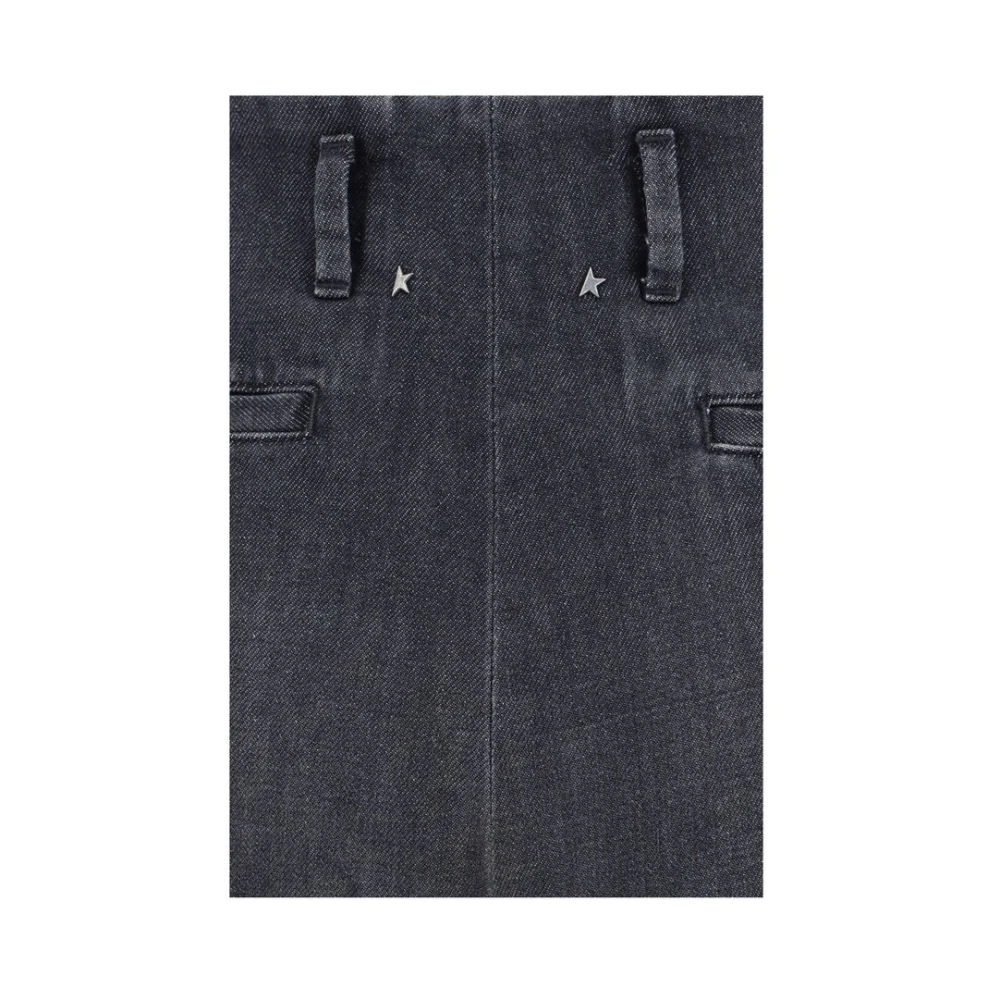 Golden Goose Denim Wide Leg Jeans Black Dames