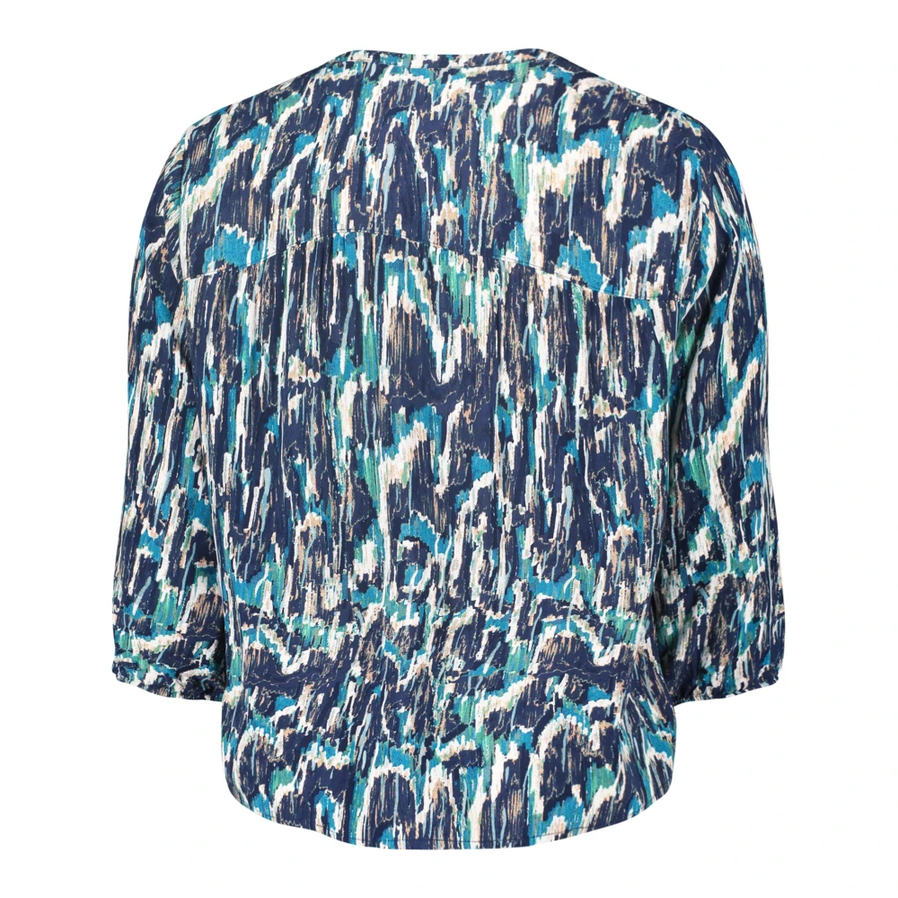 Betty & Co Grafische Print Blouse Blue Dames