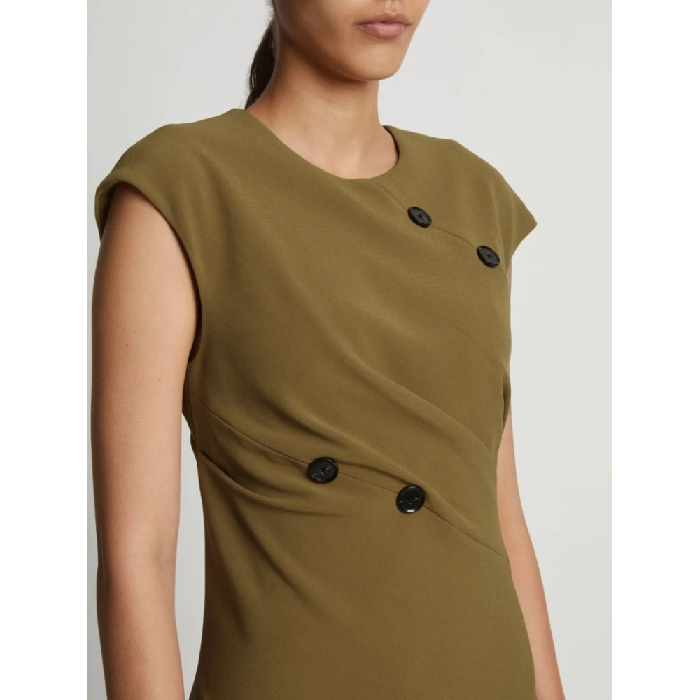Proenza Schouler Spiraal Crepe Jurk Green Dames