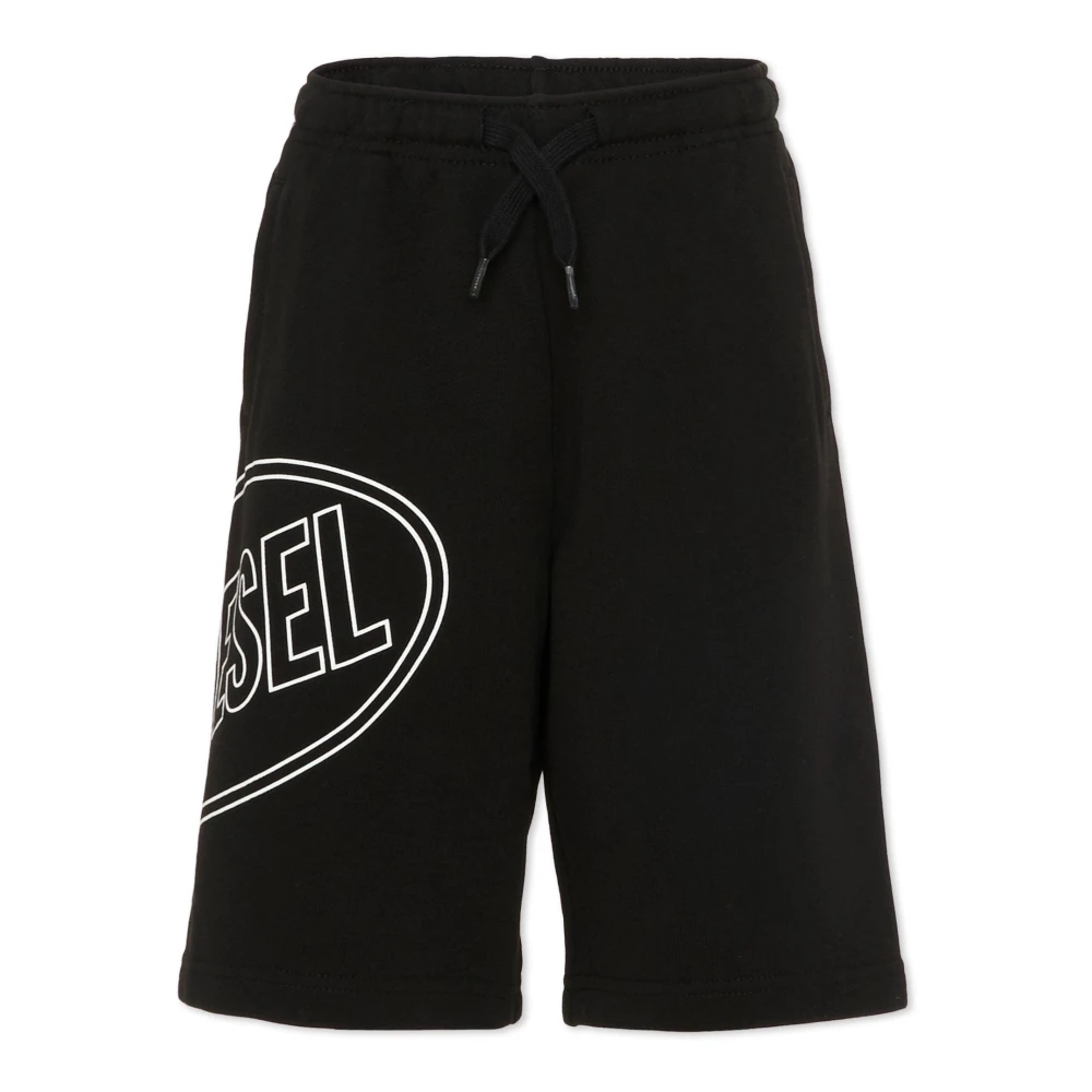 Diesel Boys Black Shorts, 14 Y, Sporty Shorts